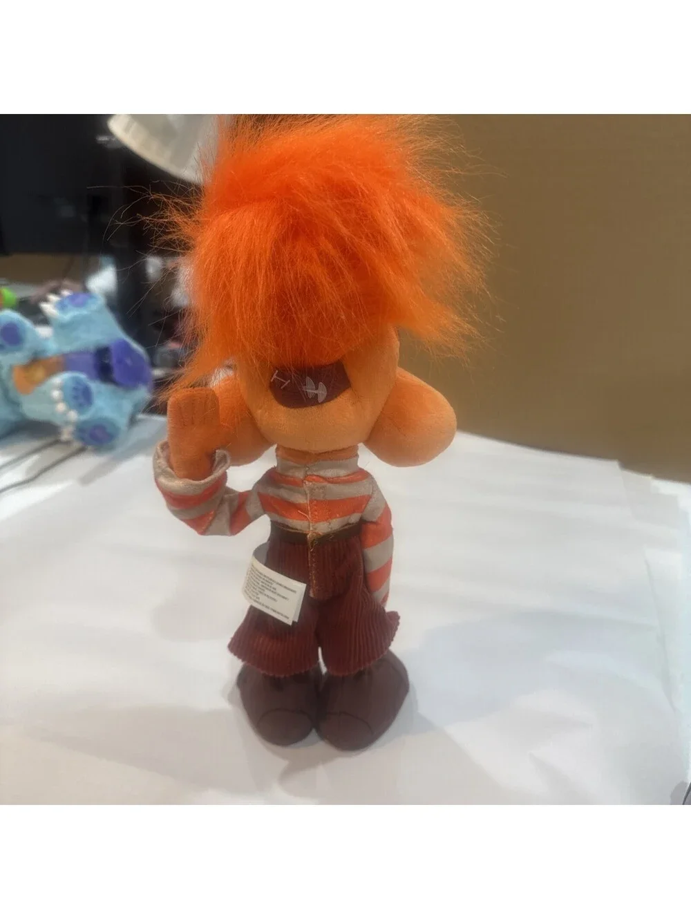 Disney Pixar Inside Out 2 Anxiety Plush Stuffed Toy Orange Hair Striped Sweater